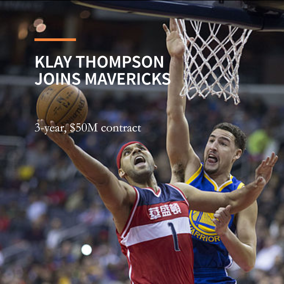 Sources reveal: Klay Thompson set to sign with Mavericks for a 3-year, $50M contract.