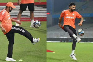 Watch: Rohit Sharma and Virat Kohli show off their football skills in viral video | Cricket News